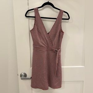 Miss Selfridge Overall Dress (red check pattern)